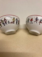 Home Small Snack/Dip Bowls 1 x Carol Singing, 1 x Ice Skating