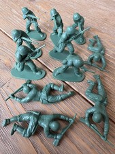 Vintage Toy Soldiers WW2 Bundle x11: 1/32 Scale 54mm Plastic Hong Kong