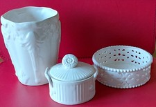 Leeds Creamware Decorative Small Ceramic Basket