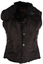 PRADA BLACK SHEARLING GILET IT