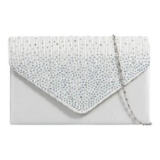 Women's Satin diamante Clutch