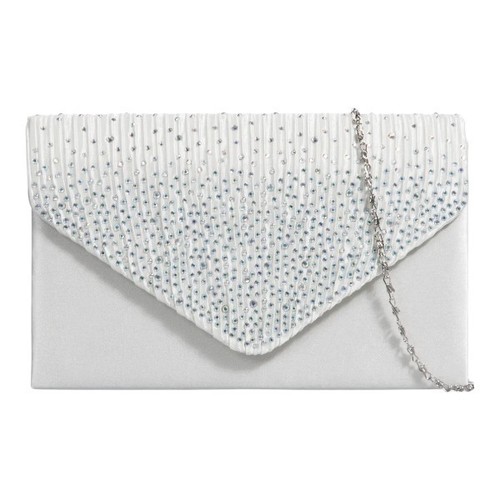 Women satin diamante - satin, clutch