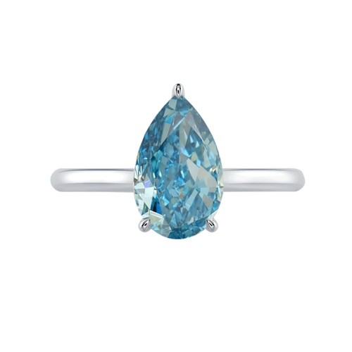 14k white gold solitaire - in,