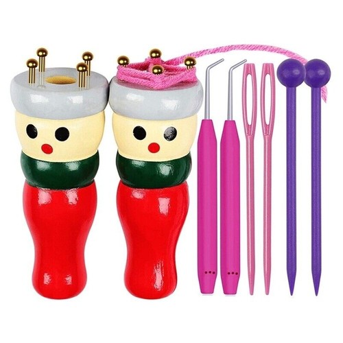 Wooden spool knitting doll - wooden,
