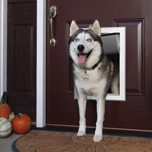 Large aluminum dog door - large,