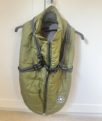 Green reflective padded dog - padded,