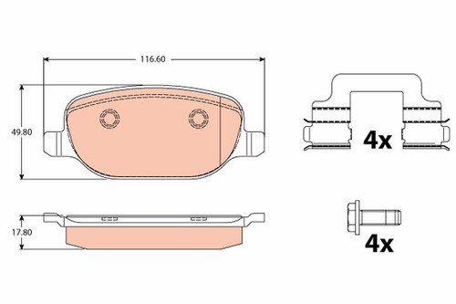 For trw gdb2129 brake - gdb2129, pad
