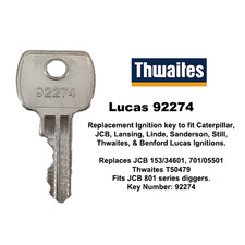2PCS Thwaites Dumper Truck Key