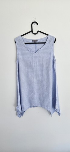 Sahara sky blue waffle linen - waffle,