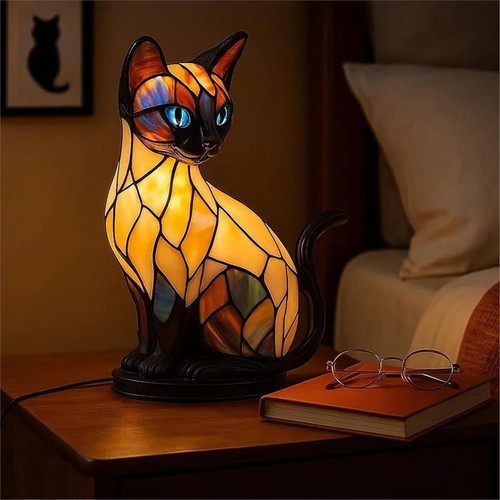 Stained glass cat - stained, cute