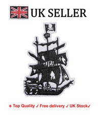 Pirate ship iron sew on - ship,