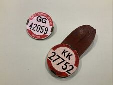 Vintage X2 PSV Bus Driver Badges Public Service Vehicle Mancave Automobilia