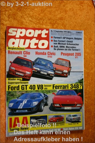 Sport auto ford gt - 9/91,