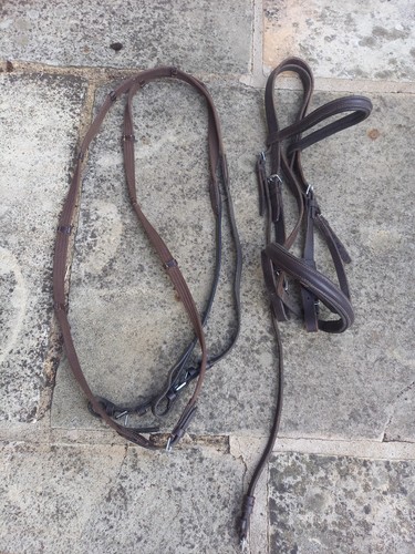 Horse bridle brown cob - , size