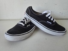 Vans off the wall  Canvas Mens/Women's Black With White Trim Shoes UK Size 5