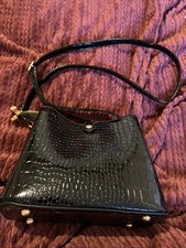 Black Crocodile Leather