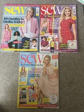 SEW 3 X SEWING MAGAZINES RETAIL £20  FROM 2016/17