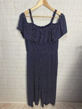 TU Navy Polka Dot Jumpsuit