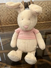 Mothercare Soft Hug Collectible Toy My First Bunny with Pink t-shirt - Large 14"