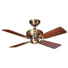 107 cm 42" traditional ceiling fan with pull cord HUNTER BAYPORT Antique brass