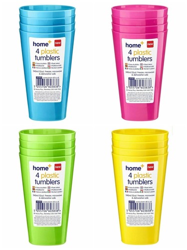 4pk plastic tumblers - plastic,