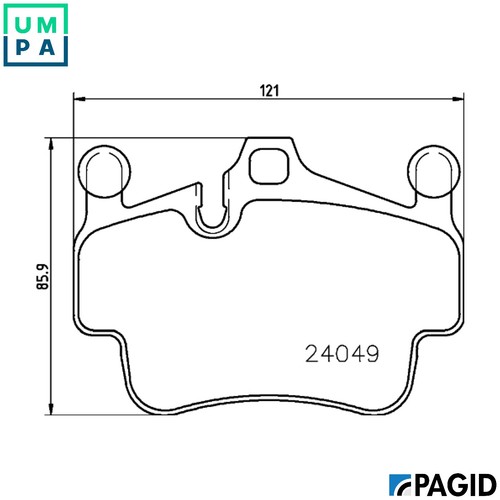 Brake pad set - pad,