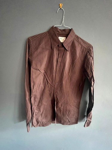 Agnes shirt brown - shirt, stripes