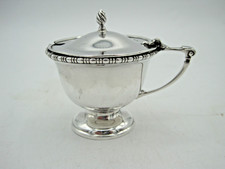 ART DECO SILVER MUSTARD POT &