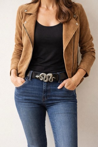 Vintage snake belt buckle - snake,