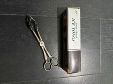 BNIB Silver Plated Ice Tongs In Box
