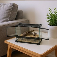 Clear Glass Reptile Terrarium Vivarium Lizards Snake Gecko House Tank Habitat