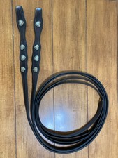 Brown leather split western