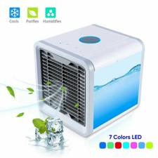 Mini Air Cooler Fan Portable Conditioner Humidifier Purifier USB Room Cooling