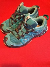 SALOMON 3D Chassis Lady's Trail/Running Shoes Turquoise  Comfort Support Size 5