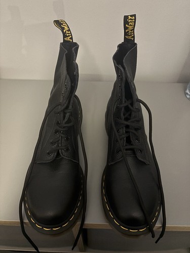 Martens leather boots - leather,