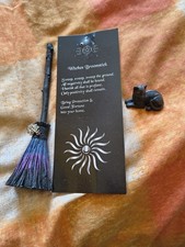 Witches Broomstick And Cat