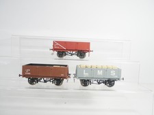 Slater's O Gauge Kit Built LMS Open Wagons x 3