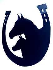 2x Horse Shoe Decal Vinyl