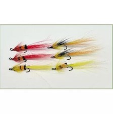 6 Double Hook Salmon Flies