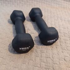 York Fitness Neoprene Hex Dumbbells Hand Weights Home Training Gym 1 kg Pair