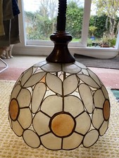 Retro Capiz Pull Down Ceiling Light