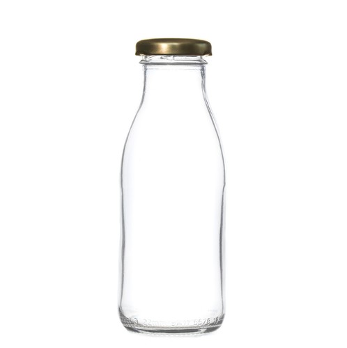 250ml glass milk bottle and - glass,