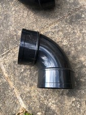 92 Degree Elbow 110mm Black Waste Pipe Elbow Solvent Weld for 110 mm OD pipe