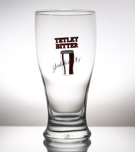 Vintage beer glass tetley - beer,