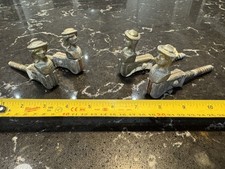 2 X Pairs (4) Vintage French Shepherdess Lady Head Window Shutter Dog Hold Open