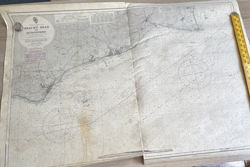 Vtg admiralty chart map - admiralty,