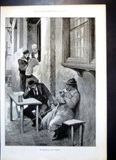 Old Antique Print Description Gazette Wycombe Abbey Earl Carrington 1895 19th