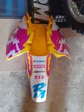 Suzuki RM 250 125 96 97 98 99 00 Rear Mudguard & Side Panels Vintage Look