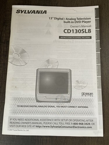 Sylvania cd130sl8 - sylvania,