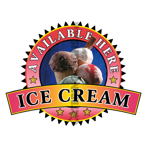 Ice cream sold here - ice,